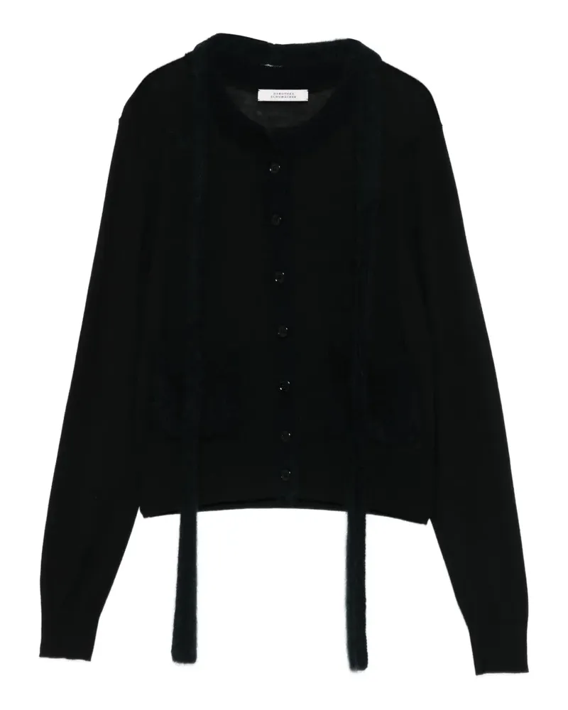 Dorothee Schumacher Kaschmircardigan mit Rundhalsausschnitt - Schwarz Schwarz