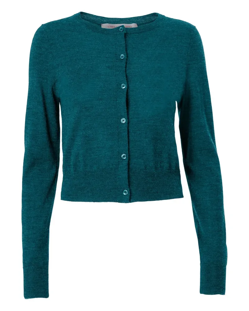 Carolina Herrera New York Melierter Cardigan - Grün Grün