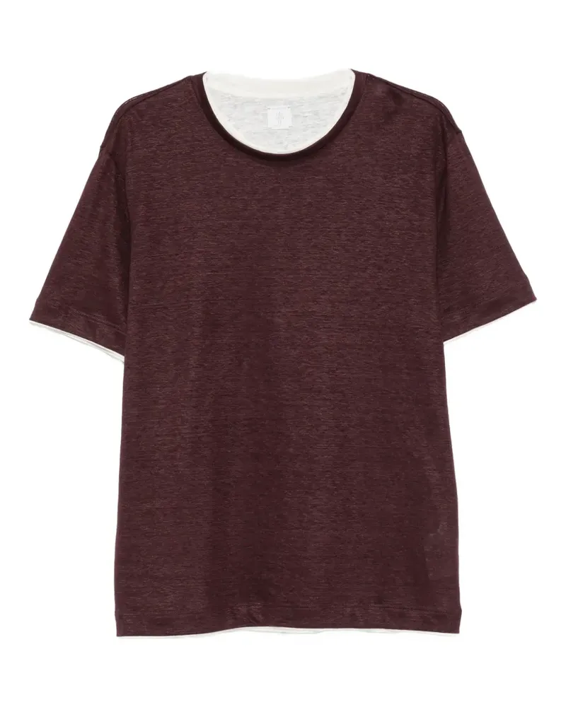 Eleventy T-Shirt im Layering-Look - Violett Violett