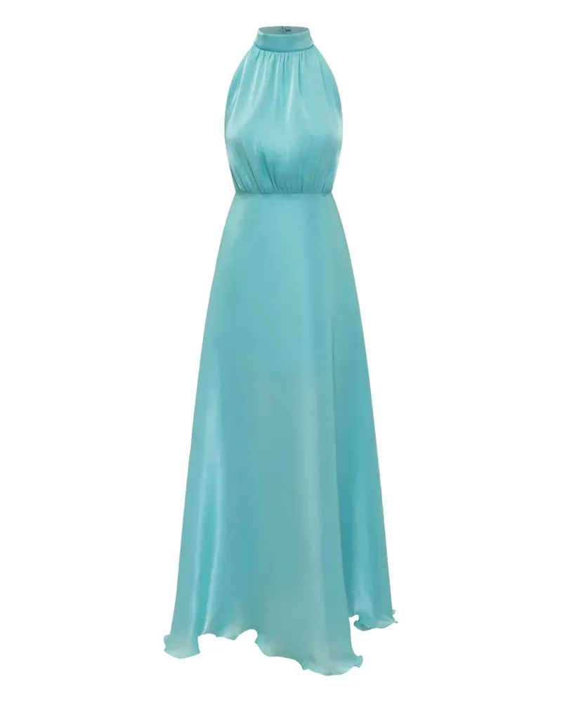 ACTUALEE halterneck maxi dress - Blau Blau