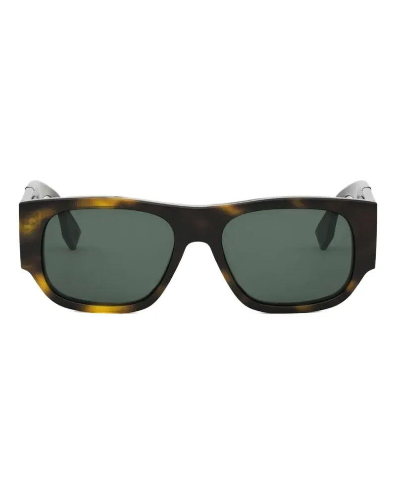 Fendi rectangle-frame sunglasses - Braun Braun