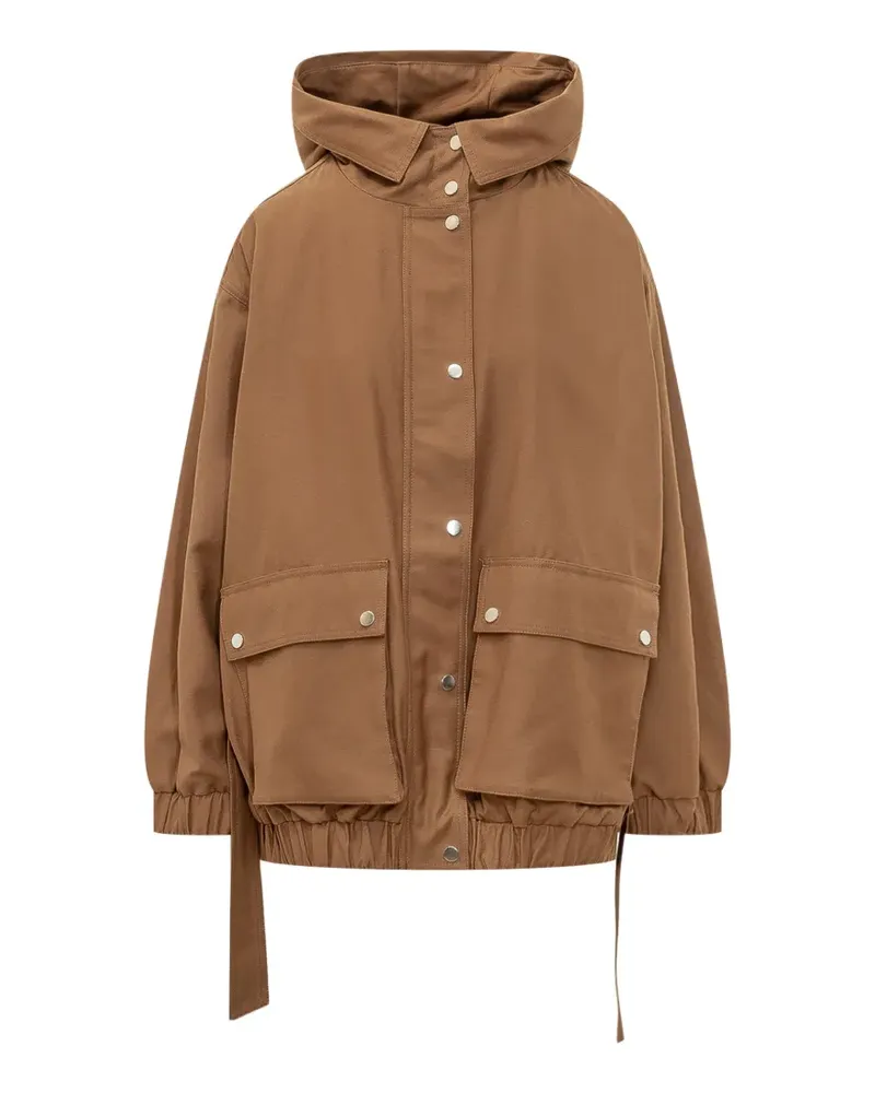 OOF WEAR hooded waxed-cotton parka - Braun Braun
