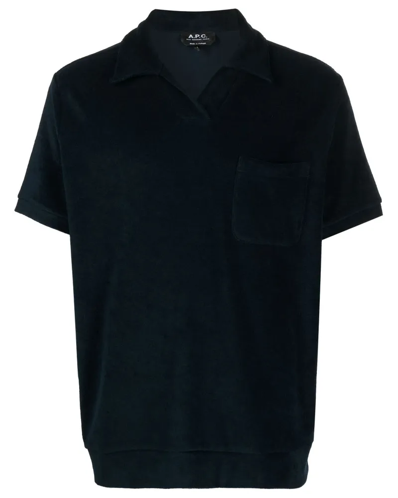 A.P.C. Agustino Poloshirt aus Fleece - Blau Blau
