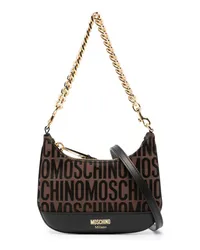 Moschino Schultertasche mit Logo Schwarz