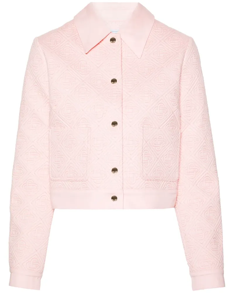 Casablanca Paris Hemdjacke mit Logo-Steppung - Rosa Rosa