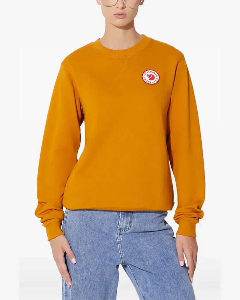 Fjäll Räven Sweatshirt mit Logo-Patch - Orange Orange