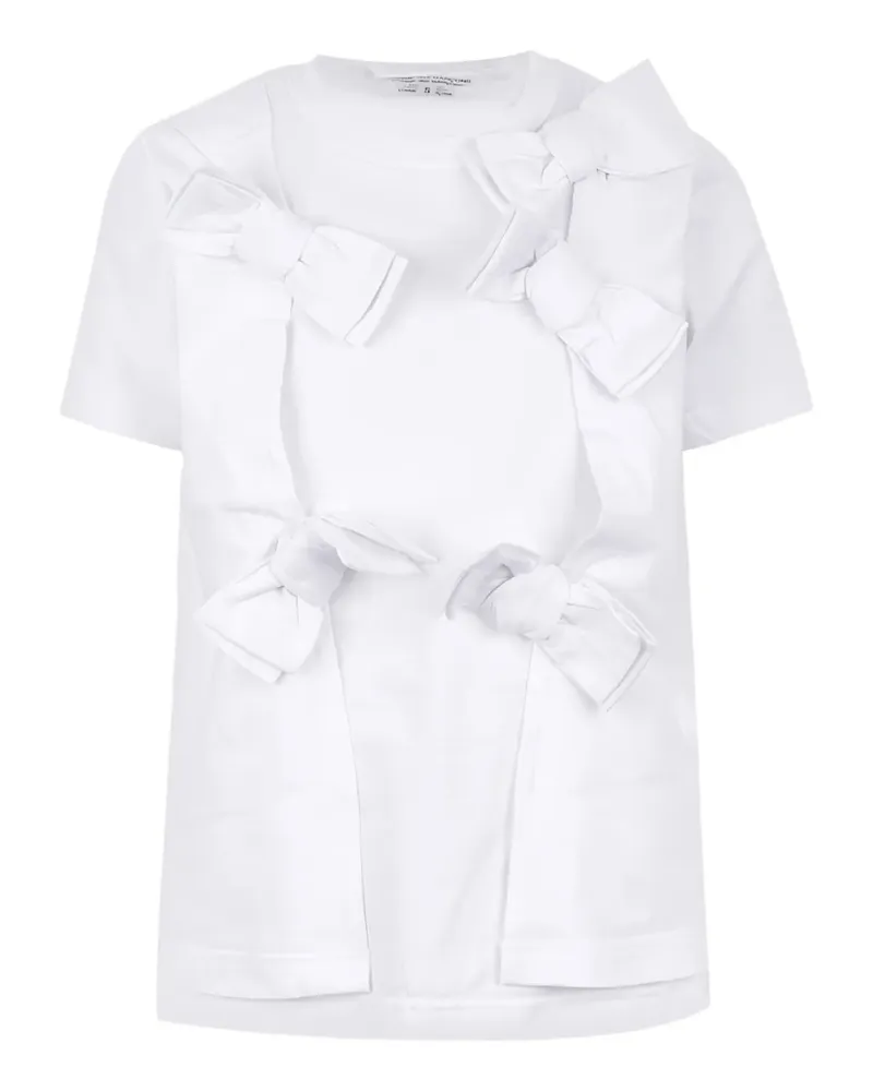 Comme des Garçons T-Shirt mit Schleifendetail - Weiß Weiß