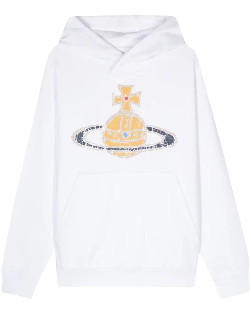 Vivienne Westwood Hoodie mit Logo-Print Weiß