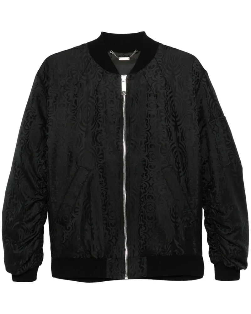 John Richmond Bomberjacke mit Jacquardmuster - Schwarz Schwarz