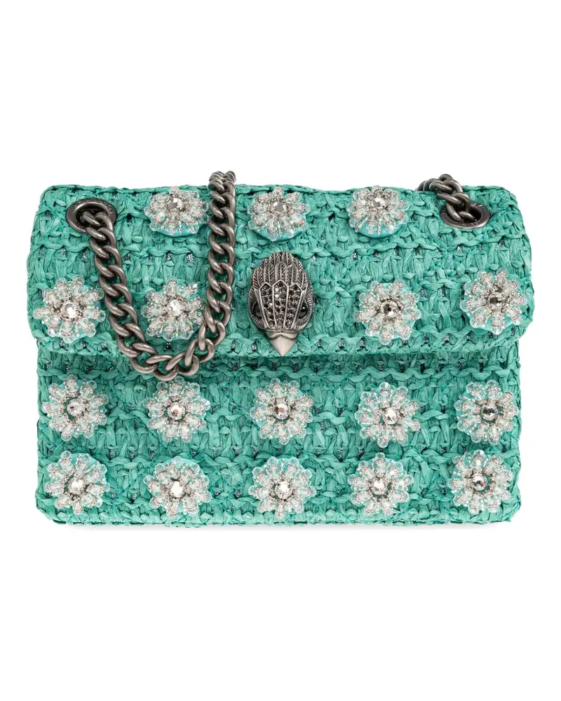 Kurt Geiger mini Kensington crystal-embellished cross body bag - Grün Grün