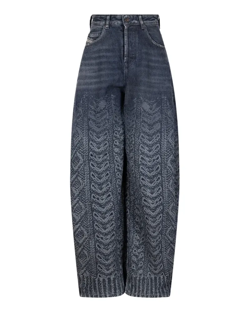 Diesel Jeans mit Zopfmuster - Blau Blau