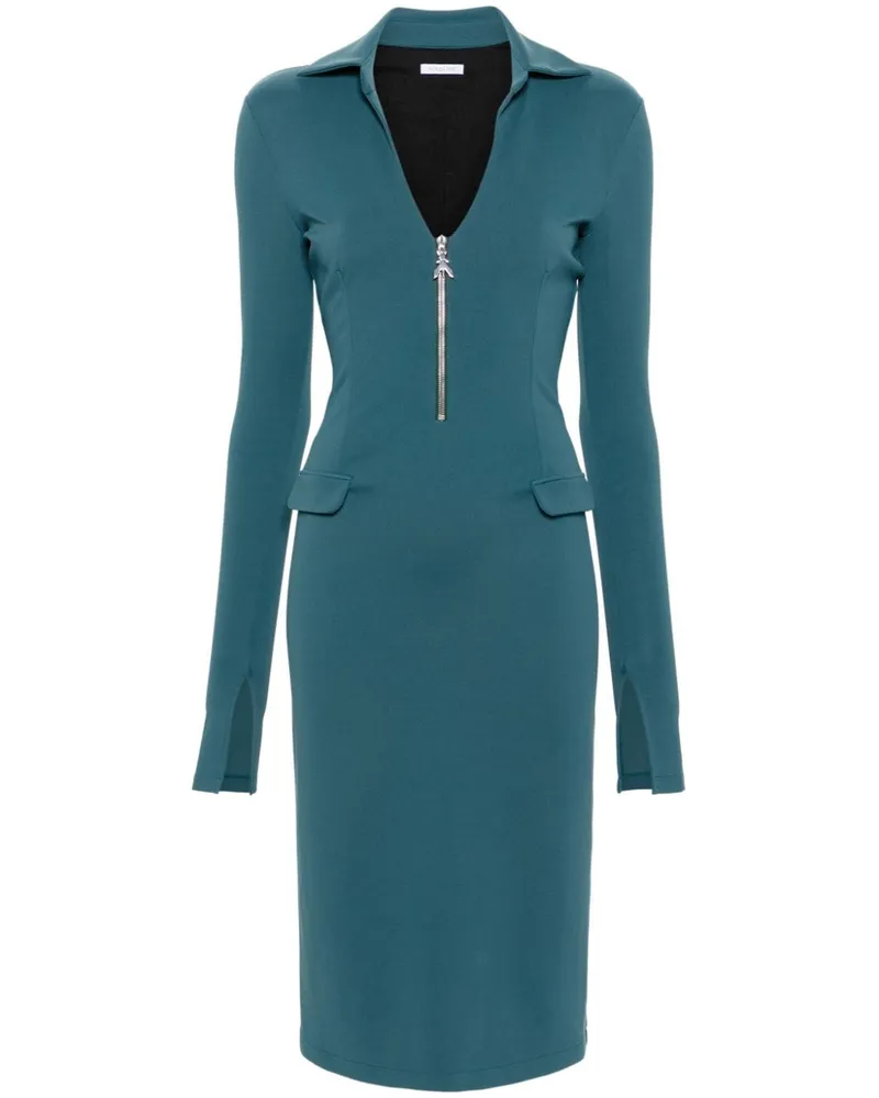 Patrizia Pepe Midikleid mit Logo-Anhänger - Blau Blau