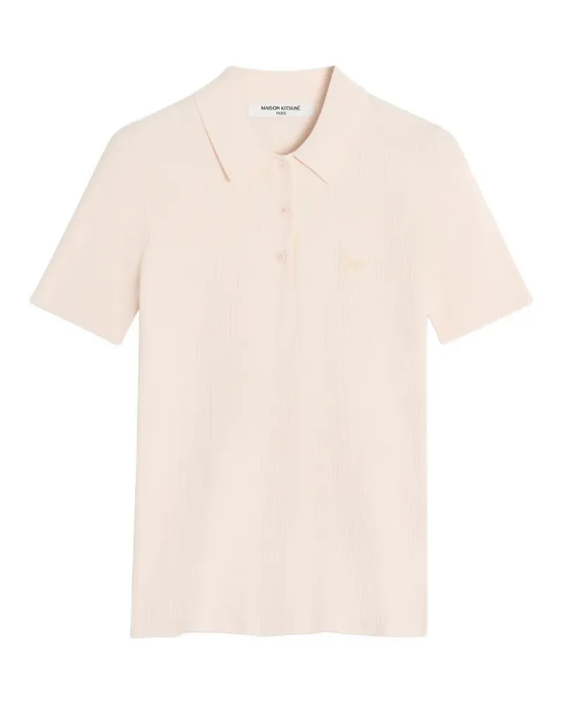 Kitsuné ribbed polo shirt - Nude Nude