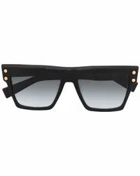 Balmain Eckige Sonnenbrille mit Farbverlauf Schwarz