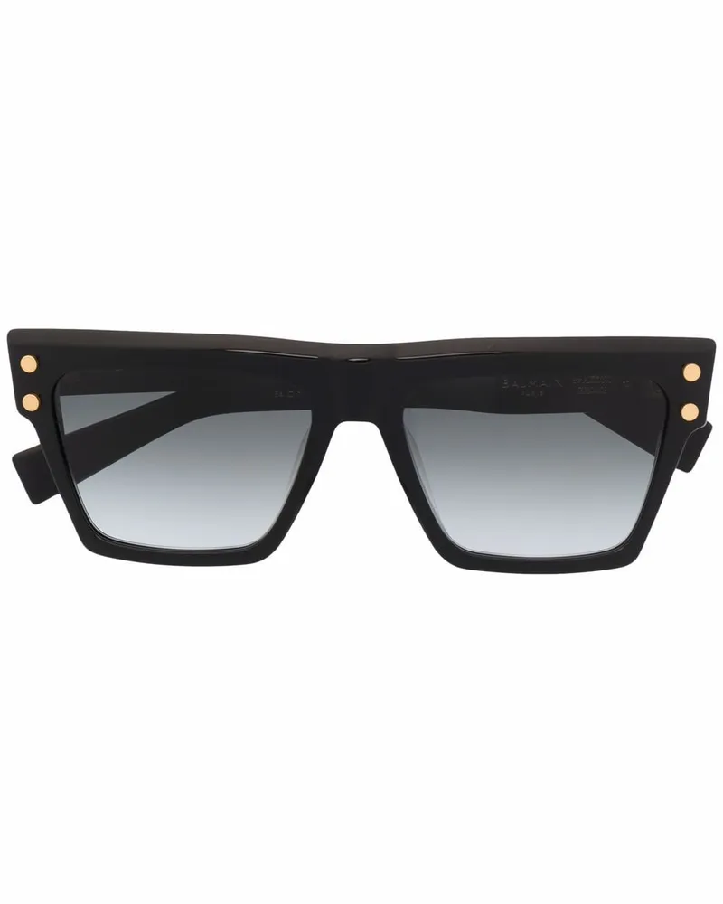 Balmain Eckige Sonnenbrille mit Farbverlauf Schwarz