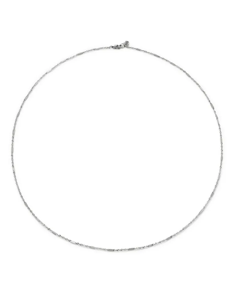 Monica Vinader 14kt Shimmer Weißgoldhalskette - Silber Silber