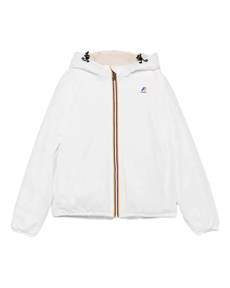 K-Way Kapuzenjacke mit Logo-Patch - Weiß Weiß