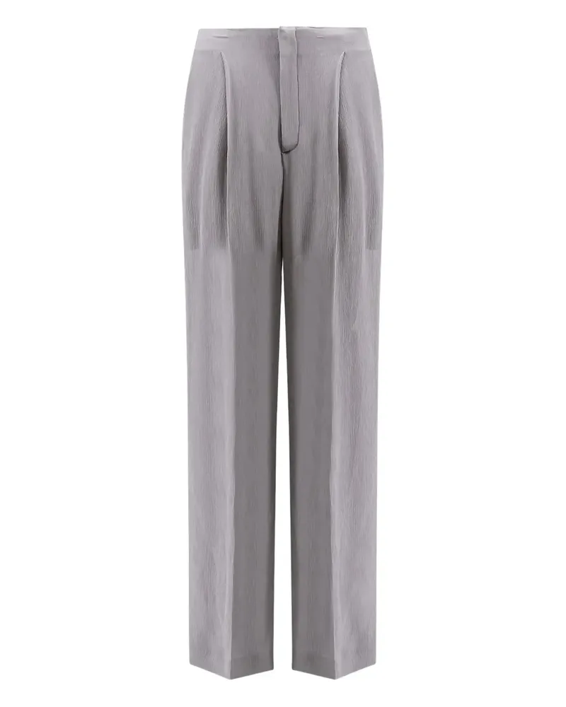 Alberta Ferretti Krepphose mit Abnähern - Grau Grau
