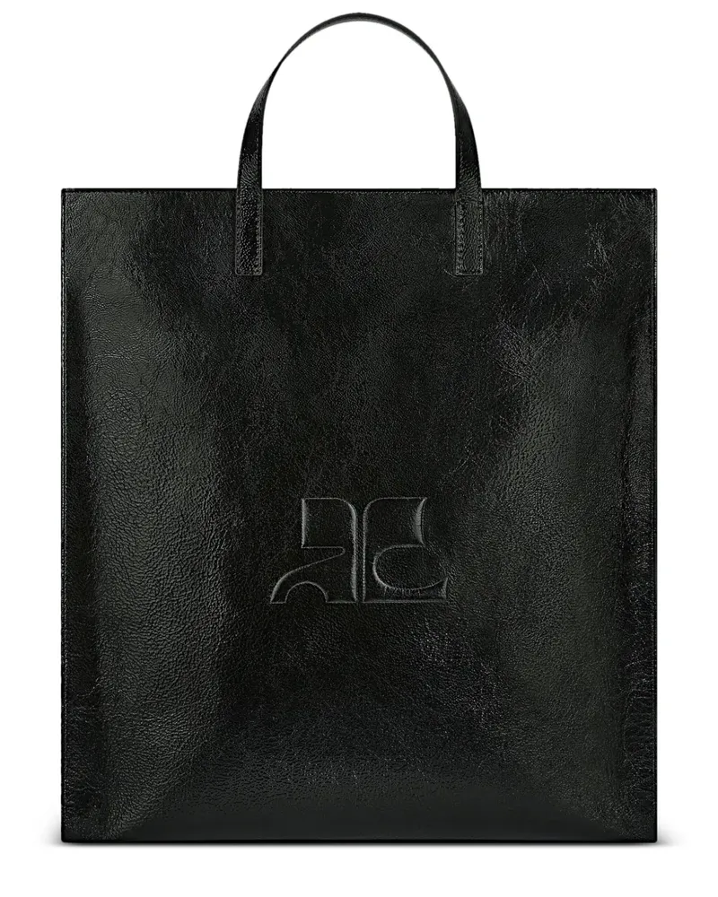 Courrèges Naplack Tote Bag - Schwarz Schwarz