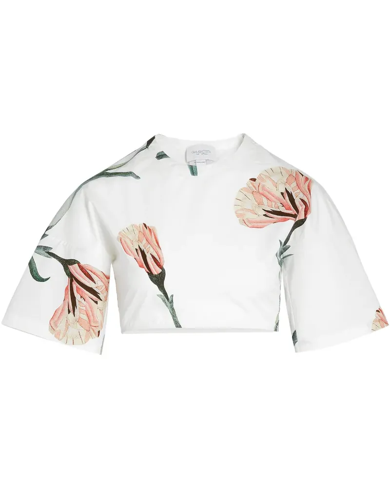 Giambattista Valli Cropped-Tanktop aus Baumwolle - Weiß Weiß