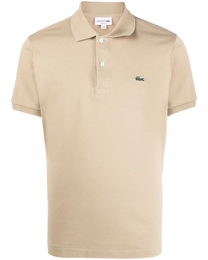 Lacoste Poloshirt mit Logo-Patch - Nude Nude