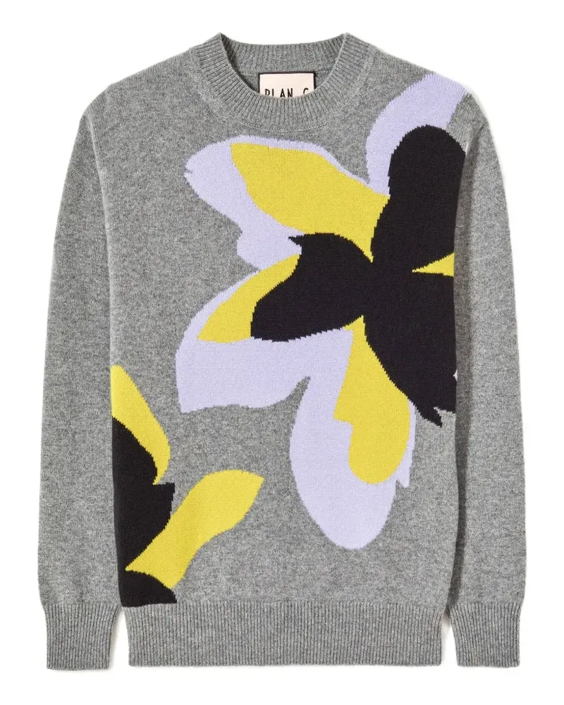 PLAN C intarsia-knit sweater - Grau Grau