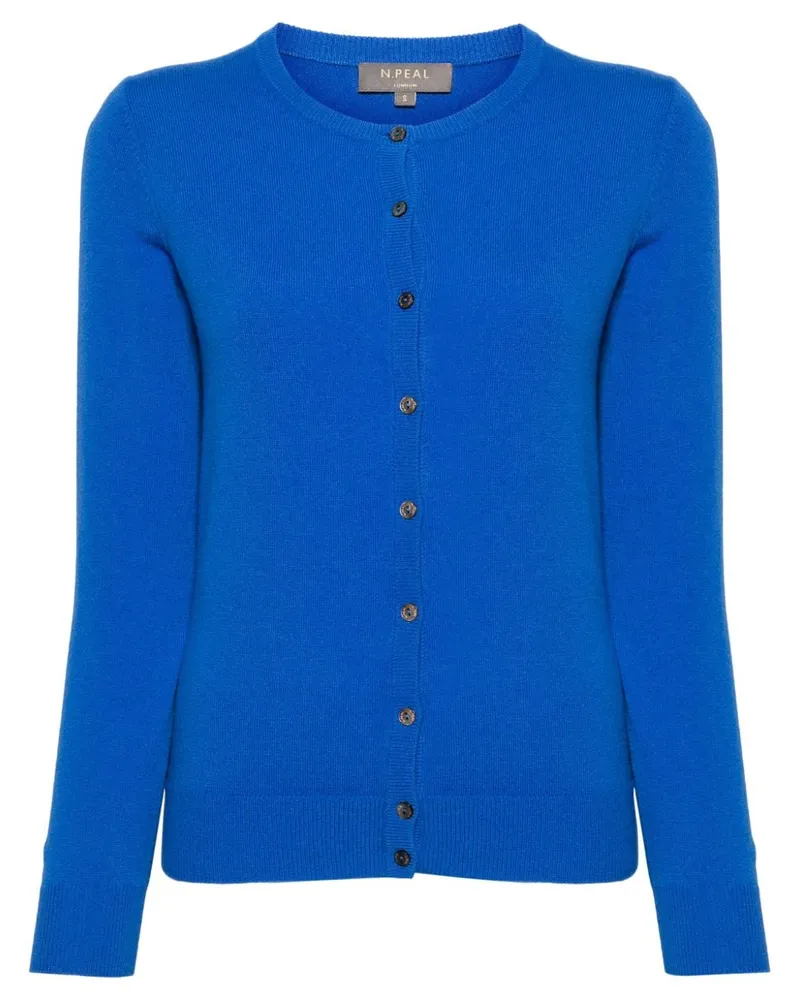 N.Peal Olivia Cardigan aus Bio-Kaschmir Blau