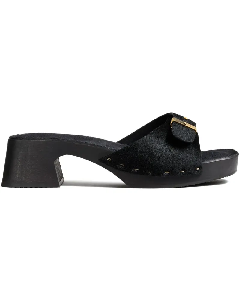 KHAITE Britt Clog Mules mit Schnalle - Schwarz Schwarz