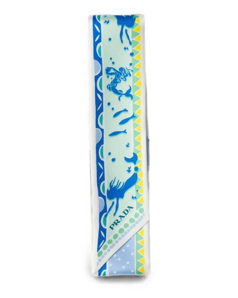 Prada Schal mit Print - Blau Blau