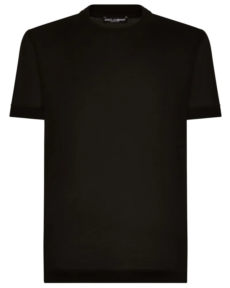 Dolce & Gabbana T-Shirt aus Seide - Schwarz Schwarz