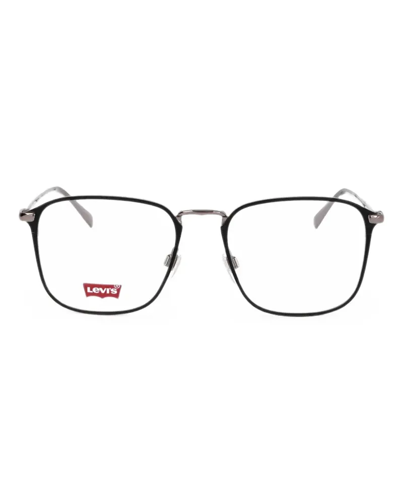 Levi's matte-finish geometric-frame glasses - Schwarz Schwarz
