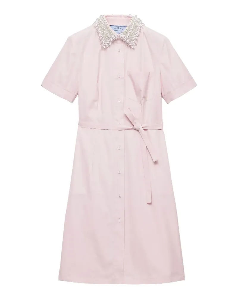Prada Besticktes Hemdkleid - Rosa Rosa