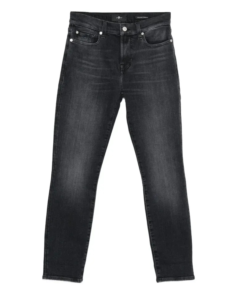 7 for all mankind Jeans mit Tragefalten - Schwarz Schwarz