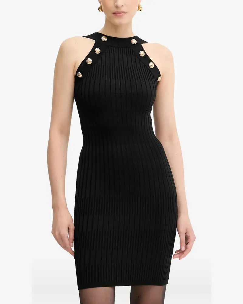 MARCIANO Los Angeles Midikleid mit Knopfdetail - Schwarz Schwarz