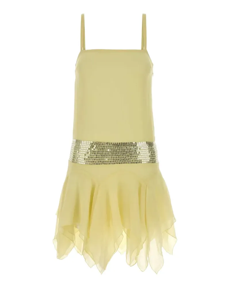 GIMAGUAS Gerüschtes Kleid mit Pailletten - Gelb Gelb