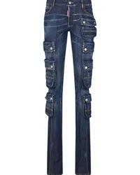 Dsquared2 Tief sitzende Skinny-Jeans Blau