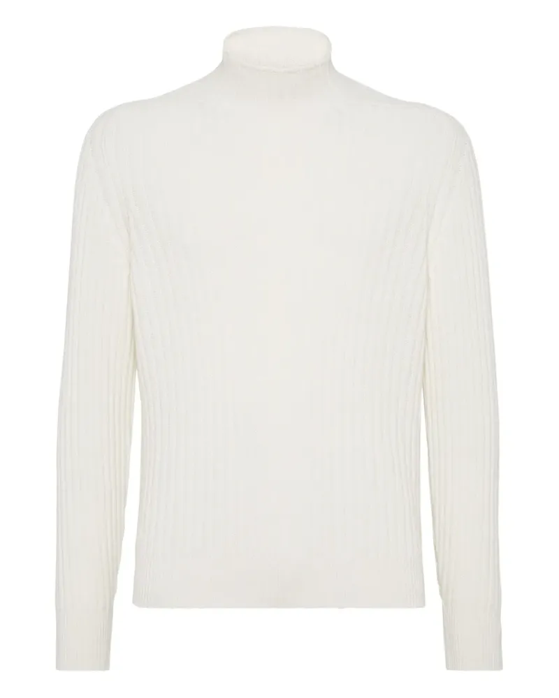 Brunello Cucinelli Grob gerippter Pullover - Nude Nude