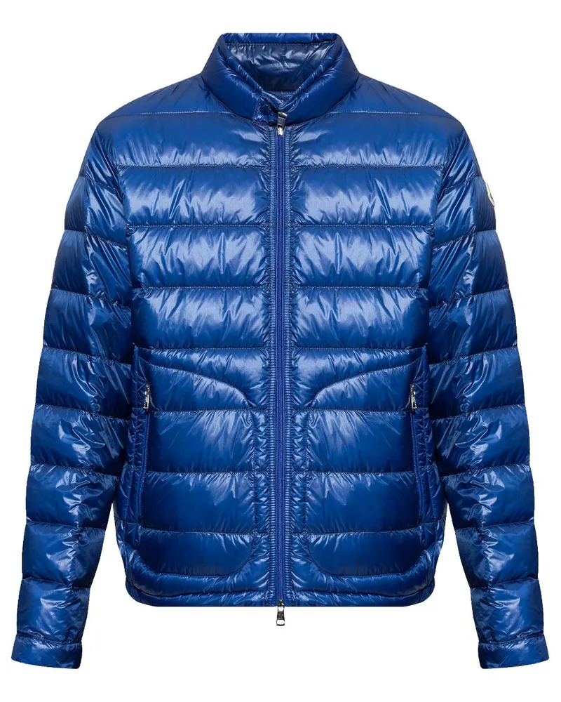 Moncler Daunenjacke im Metallic-Look - Blau Blau