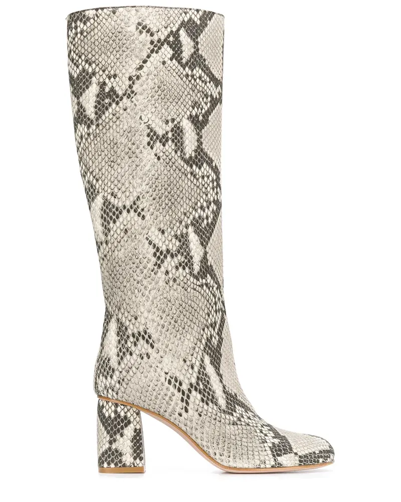 RED Valentino Stiefel mit Schlangen-Effekt - Nude Nude