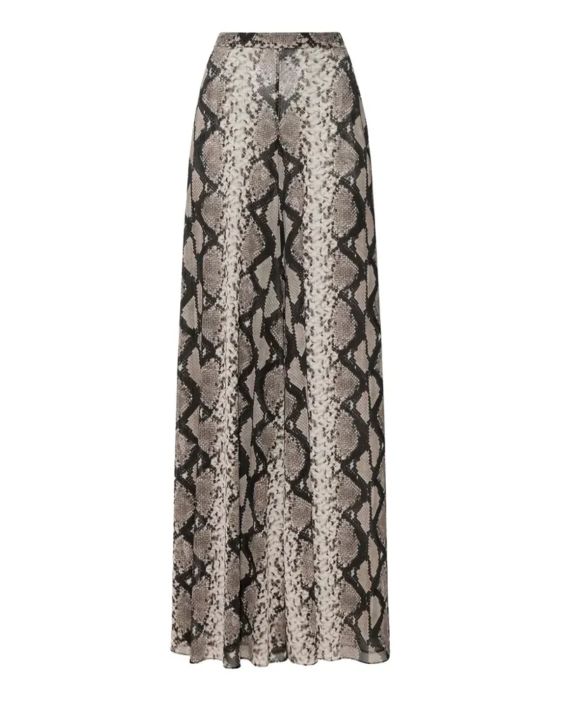 LAPOINTE python-print mesh trousers - Braun Braun