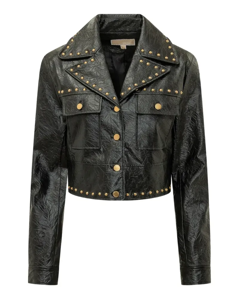 Michael Kors Jacke mit Knitteroptik - Schwarz Schwarz