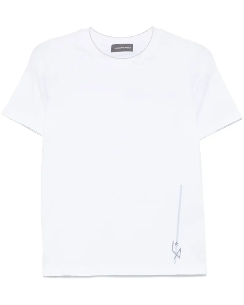 Lorena Antoniazzi T-Shirt mit grafischem Print - Weiß Weiß