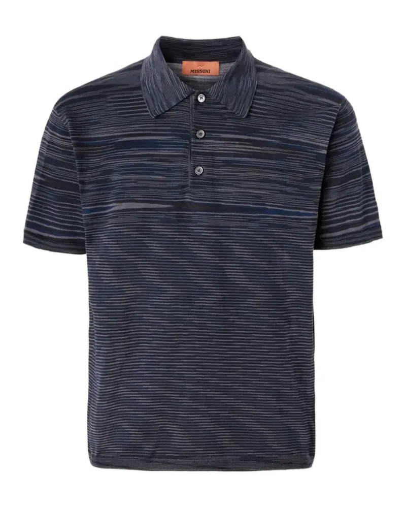 Missoni Gestreiftes Poloshirt - Blau Blau