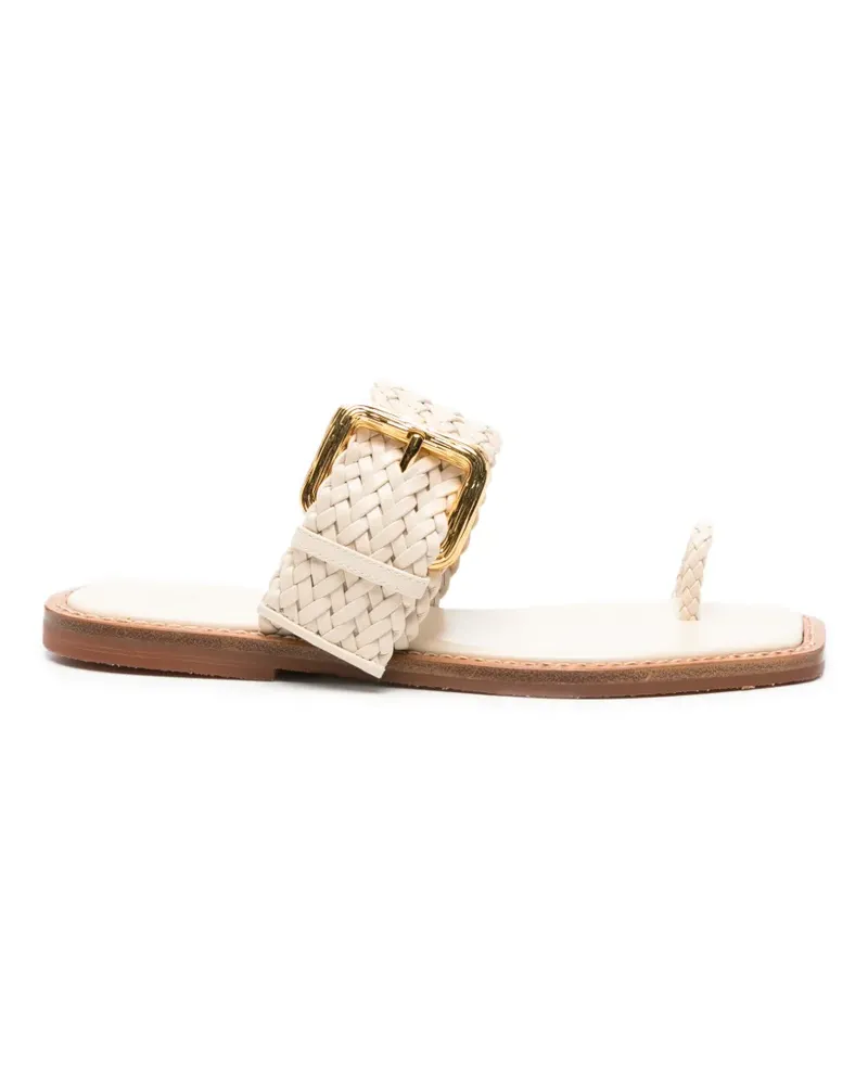 Giuseppe Zanotti woven buckle-detail sandals - Nude Nude