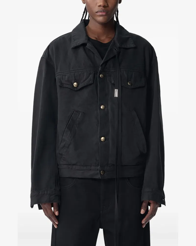 Ann Demeulemeester Marthe Jeansjacke - Schwarz Schwarz