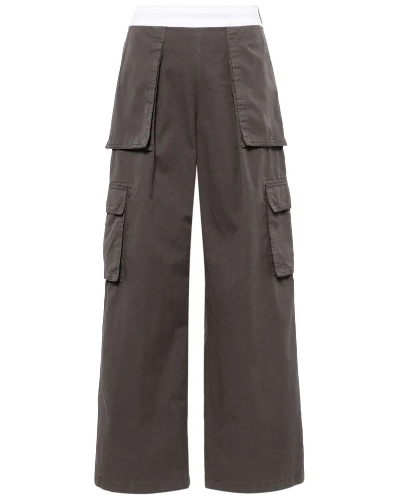 Alexander Wang Halbhohe Cargohose - Grau Grau