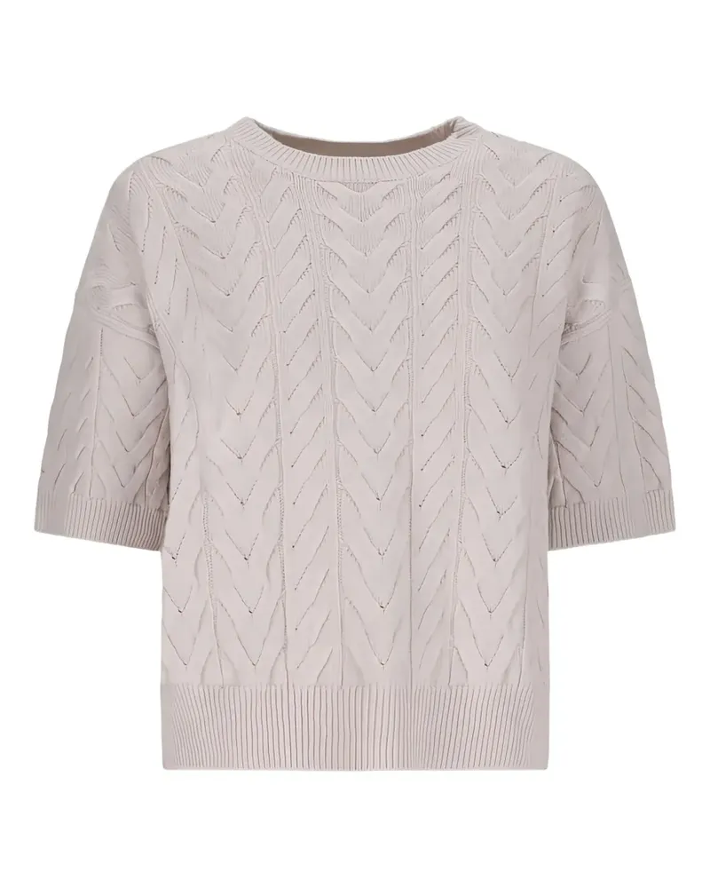 Max Mara Max Mara T-Shirt mit Zopfmuster - Nude Nude