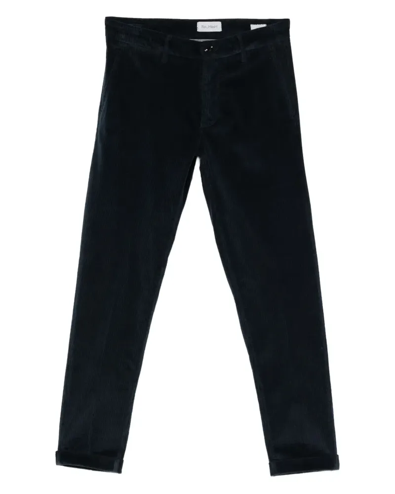 Re-HasH Mucha Chino aus Cord mit Umschlag - Blau Blau