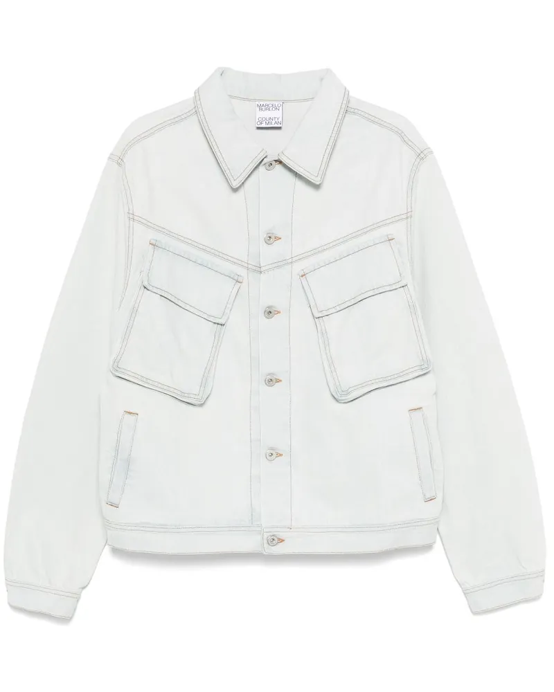 Marcelo Burlon | County of Milan Jeansjacke mit aufgesetzten Taschen - Blau Blau