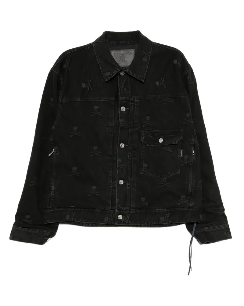 Mastermind Japan Jeansjacke mit Monogramm - Schwarz Schwarz